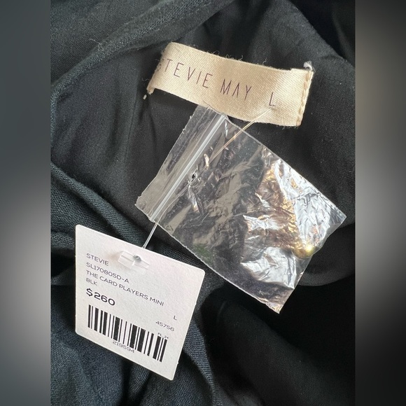 NWT Stevie May The Card Players Mini Dress in Black & Gold Size Large - Picture 3 of 11